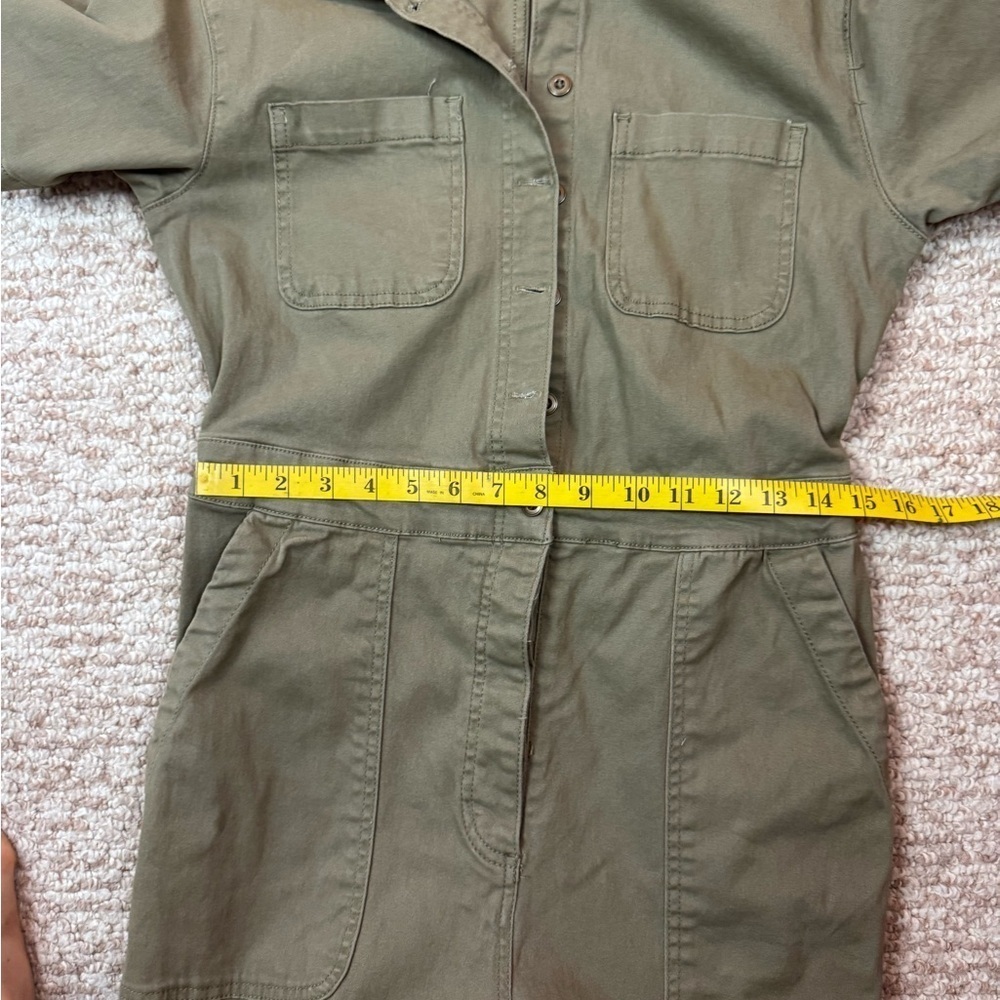 LAtiste Oversize Mint Green Utility Jumpsuit Button-Front Pockets S Small A3 - Picture 13 of 16